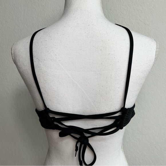 SEAFOLLY AUSTRALIA BLACK BIKINI CRISS CROSS SWIMSUIT TOP SIZE 16 NEW - Picture 6 of 6